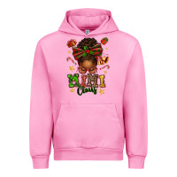 Fuchsia Pink mimi claus afro messy bun Urban Hoodie - texasbilliewilder