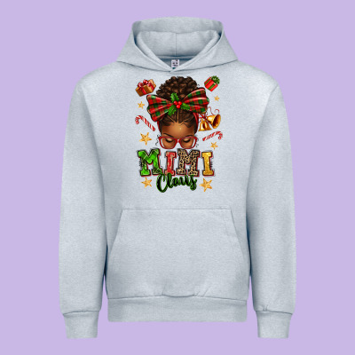 Mimi Claus Afro Messy Bun Urban Hoodie Designed By Texasbilliewilder