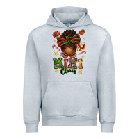 Heather Grey mimi claus afro messy bun Urban Hoodie - texasbilliewilder