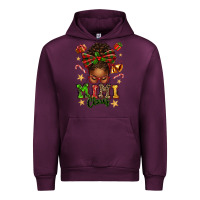 Mauve Wine mimi claus afro messy bun Urban Hoodie - texasbilliewilder