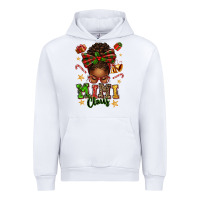 White mimi claus afro messy bun Urban Hoodie - texasbilliewilder