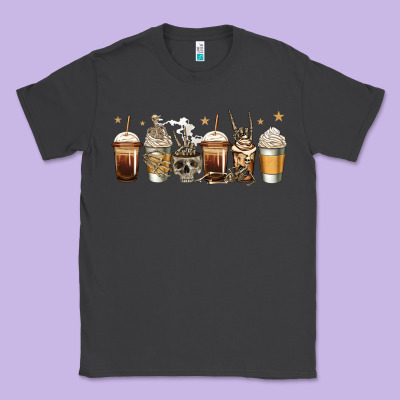 Skeleton Coffee Cups Classic Tee Designed By Jasminsmagicworld
