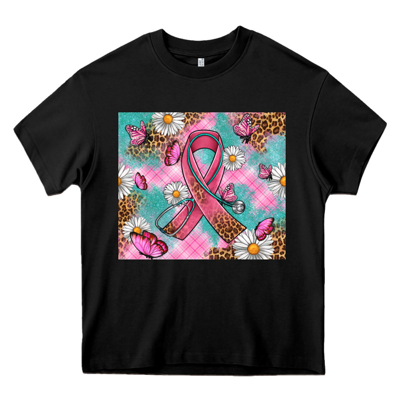 Breast Cancer Ribbon Stethoscope Heavy Core Tee by Artiststas | Teevron