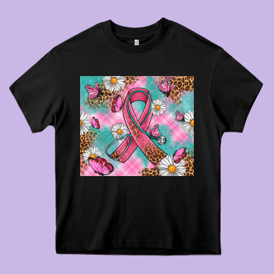 Breast Cancer Ribbon Stethoscope Heavy Core Tee Designed By Artiststas