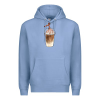 Colony Blue iced coffee with cream Premium Hoodie - BarkalooDesign