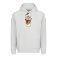 Dove Grey iced coffee with cream Premium Hoodie - BarkalooDesign