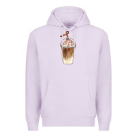 Lilac iced coffee with cream Premium Hoodie - BarkalooDesign