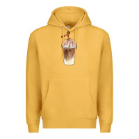 Mustard iced coffee with cream Premium Hoodie - BarkalooDesign
