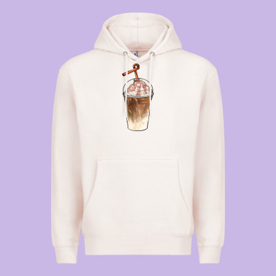 Iced Coffee With Cream Premium Hoodie Designed By Barkaloodesign