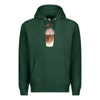 Sports Green iced coffee with cream Premium Hoodie - BarkalooDesign