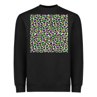 Black mardi gras leopard  seamless pattern Heavyweight Sweatshirt - FaDigitalArtStudio