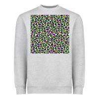 Heather Grey mardi gras leopard  seamless pattern Heavyweight Sweatshirt - FaDigitalArtStudio