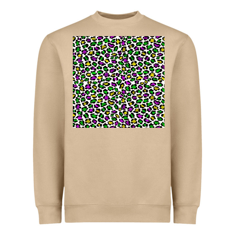 Mardi Gras Leopard  Seamless Pattern Heavyweight Sweatshirt by FaDigitalArtStudio | Teevron
