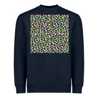 Navy mardi gras leopard  seamless pattern Heavyweight Sweatshirt - FaDigitalArtStudio
