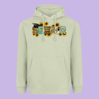 Senior 2023 Sunflower Heavyweight Hoodie Designed By Nancycooperartshop