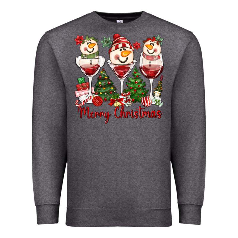Merry Christmas Wine And Cocktails Premium Sweatshirt by MaliasSmallBusiness | Teevron