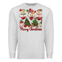Dove Grey merry christmas wine and cocktails Premium Sweatshirt - MaliasSmallBusiness