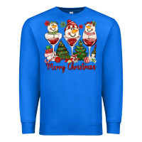 True Royal merry christmas wine and cocktails Premium Sweatshirt - MaliasSmallBusiness
