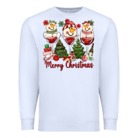 White merry christmas wine and cocktails Premium Sweatshirt - MaliasSmallBusiness