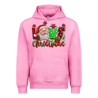 Fuchsia Pink love christmas santa Urban Hoodie - texasbilliewilder