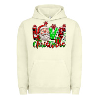 Pigment Pistachio love christmas santa Urban Hoodie - texasbilliewilder