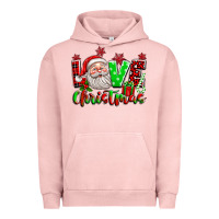 Pigment Salmon love christmas santa Urban Hoodie - texasbilliewilder