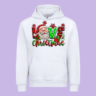 Love Christmas Santa Urban Hoodie Designed By Texasbilliewilder
