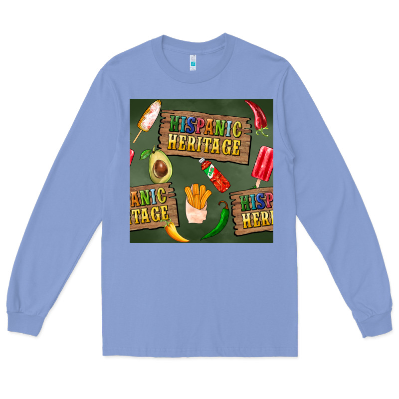 Hispanic Heritage Seamless Pattern Long Sleeve Tee by BundleAndBundleShop | Teevron