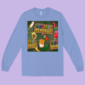 Hispanic Heritage Seamless Pattern Long Sleeve Tee Designed By Bundleandbundleshop