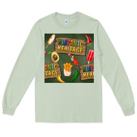 Matcha hispanic heritage seamless pattern Long Sleeve Tee - BundleAndBundleShop