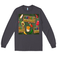 Smoke hispanic heritage seamless pattern Long Sleeve Tee - BundleAndBundleShop