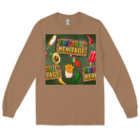 Toasted Coconut hispanic heritage seamless pattern Long Sleeve Tee - BundleAndBundleShop