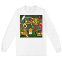 White hispanic heritage seamless pattern Long Sleeve Tee - BundleAndBundleShop