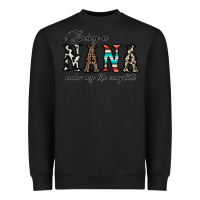 Black being nana makes my life complate Heavyweight Sweatshirt - CowhideDigitalArt