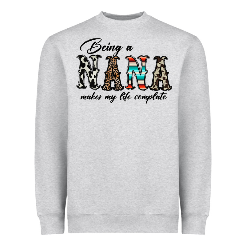 Being Nana Makes My Life Complate Heavyweight Sweatshirt by CowhideDigitalArt | Teevron