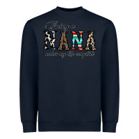 Navy being nana makes my life complate Heavyweight Sweatshirt - CowhideDigitalArt