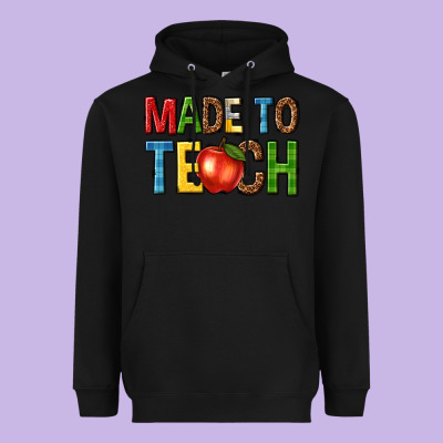 Made To Teach Heavyweight Hoodie Designed By Nancycooperartshop