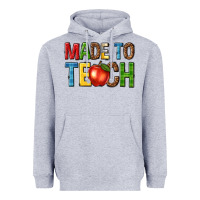 Heather Grey made to teach Heavyweight Hoodie - NancyCooperArtShop