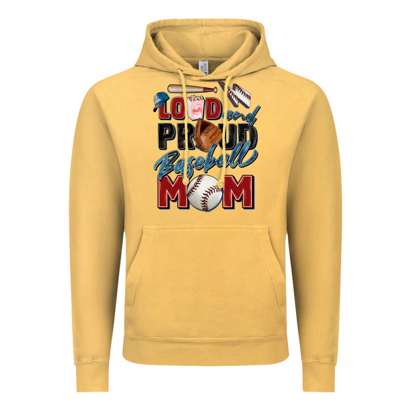Loud And Proud Baseball Mom Vintage Hoodie by Zillion Design Studio | Teevron