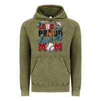 Vintage Olive loud and proud baseball mom Vintage Hoodie - Zillion Design Studio