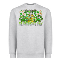 Heather Grey heppy st. patricks day Heavyweight Sweatshirt - RacoonDesign