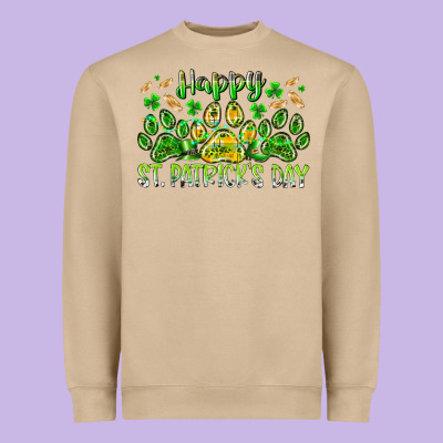 Heppy St. Patricks Day Heavyweight Sweatshirt Designed By Racoondesign