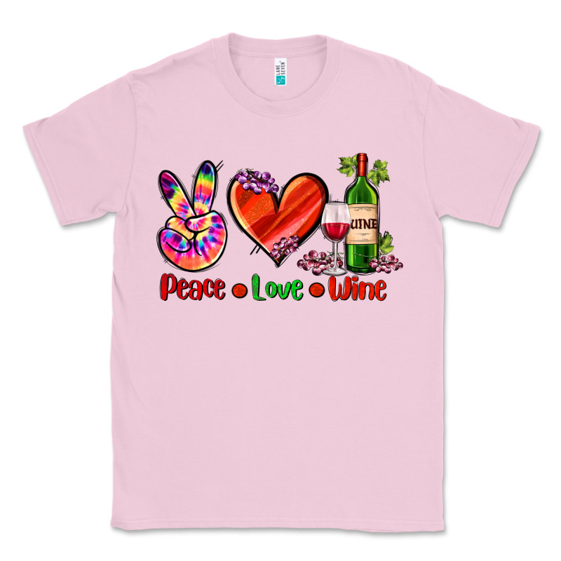 Peace Love Wine Classic Tee by AdoDesignShop | Teevron