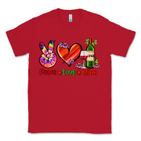 Red peace love wine Classic Tee - AdoDesignShop