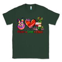 Sports Green peace love wine Classic Tee - AdoDesignShop