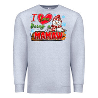 Heather Grey i love being a mamaw Premium Sweatshirt - MaliasSmallBusiness