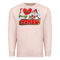 Pale Pink i love being a mamaw Premium Sweatshirt - MaliasSmallBusiness