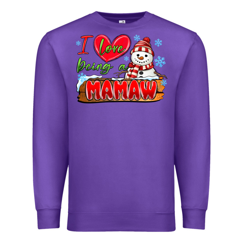 I Love Being A Mamaw Premium Sweatshirt by MaliasSmallBusiness | Teevron