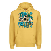 Antique Gold freezing to death winter skull Premium Hoodie - Jasminsmagicworld