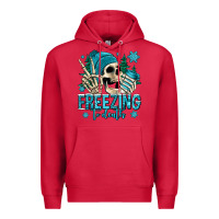 Cardinal freezing to death winter skull Premium Hoodie - Jasminsmagicworld